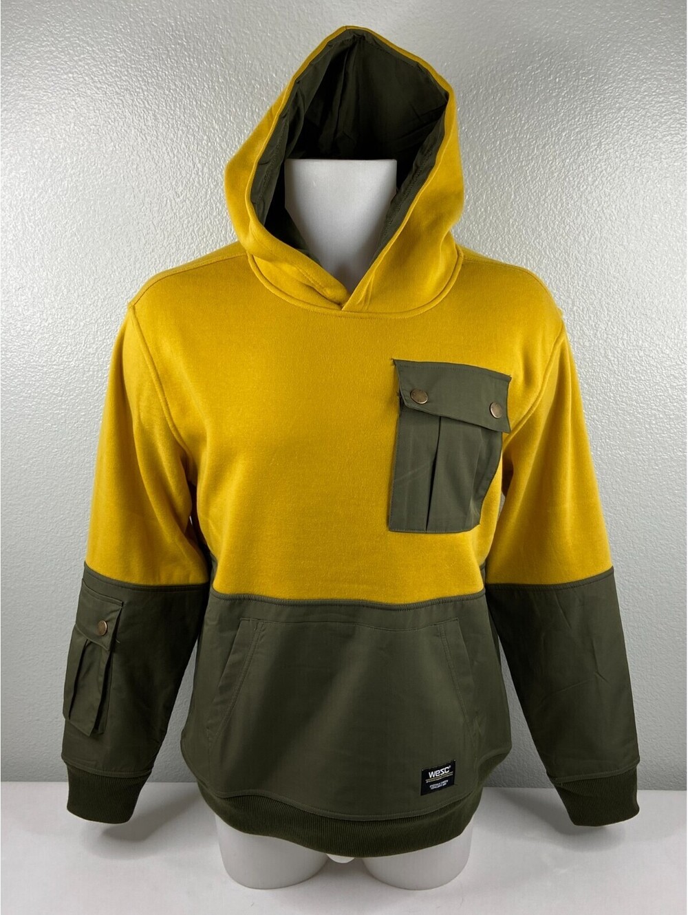 WESC Unisex Utility Color Block Fleece Hoodie Jacket Men M Women L